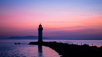 Lever de soleil sur l'étang de Thau à Marseillan