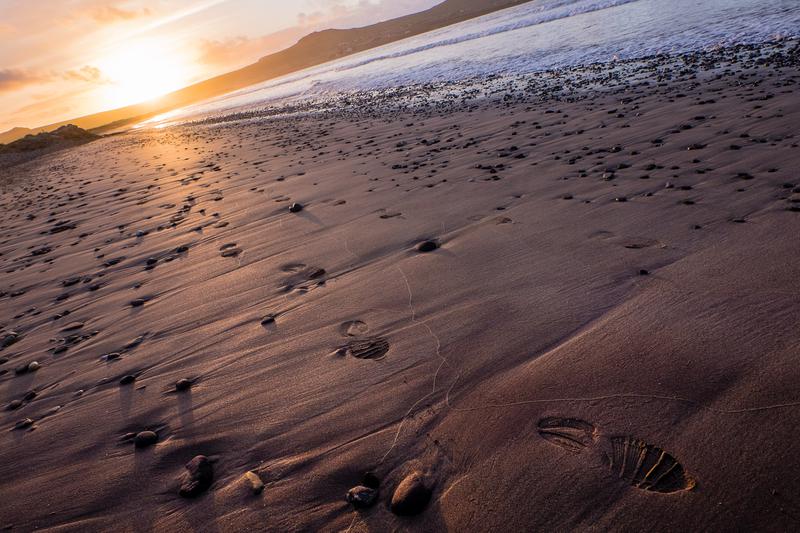 Une trace de pas sur le sable